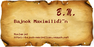 Bajnok Maximilián névjegykártya